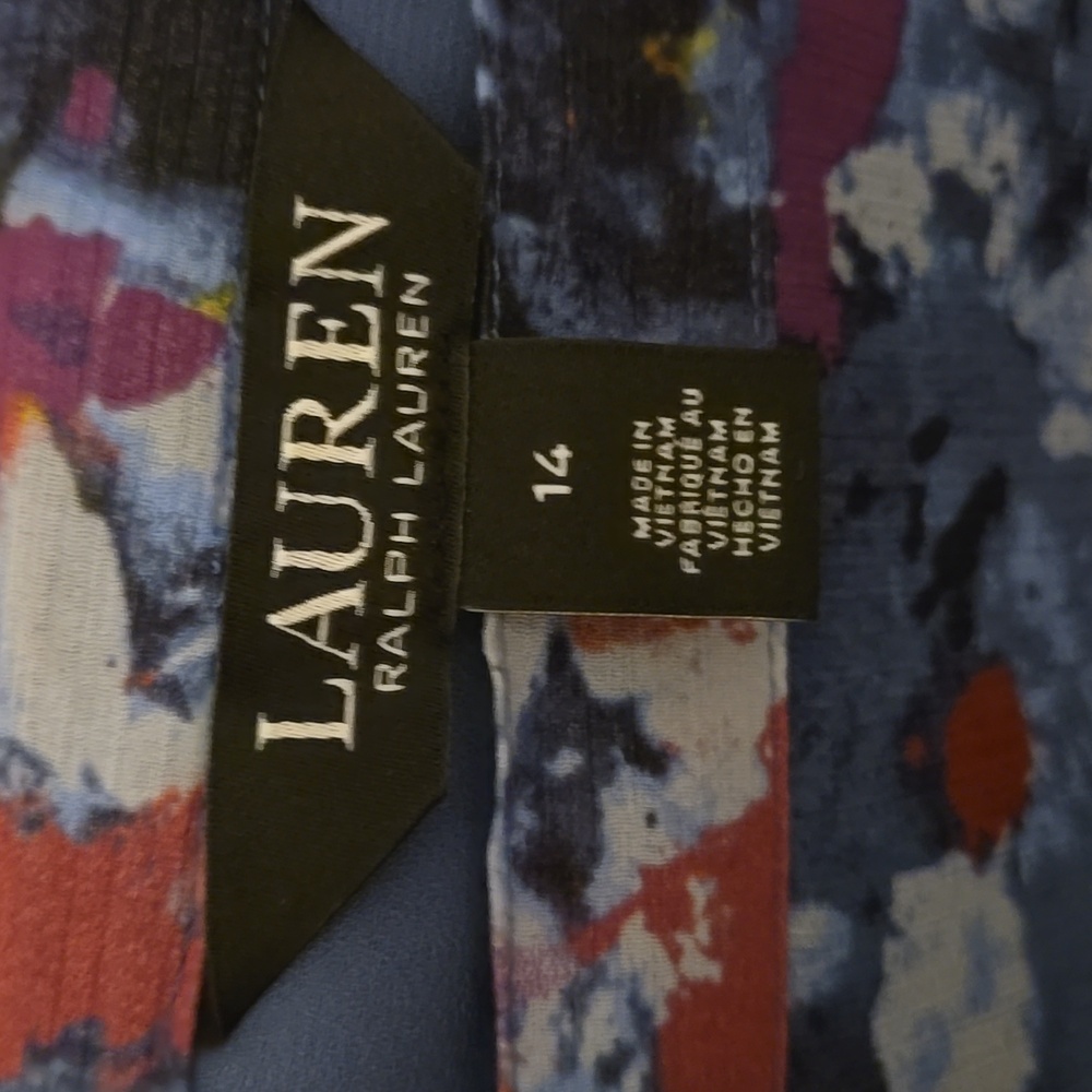 Lauren Ralph Lauren Print Crinkle Georgette Mini Skirt, 20 Inches - Picture 4 of 4